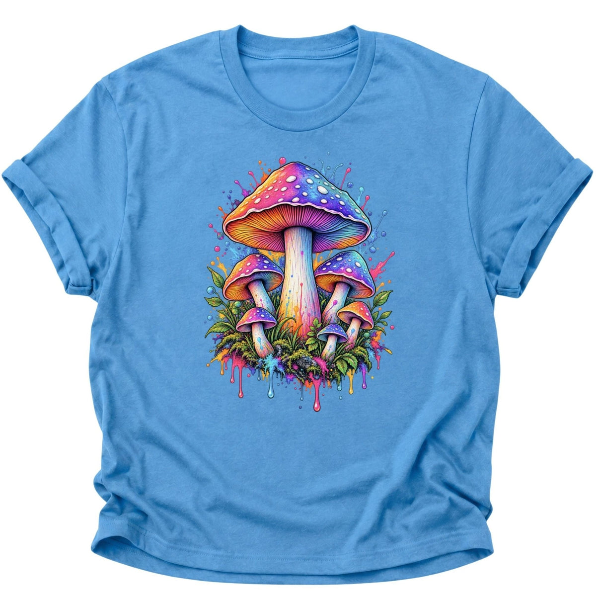 Psychedelische Pilze Unisex T-Shirt Carolina Blue - PINE & RIVER