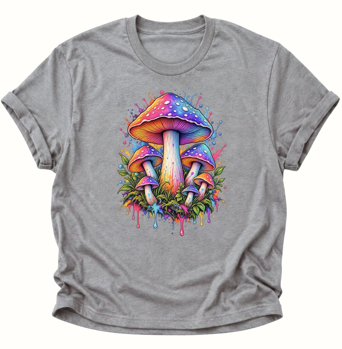 Psychedelische Pilze Unisex T-Shirt Sport Grey - PINE & RIVER