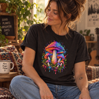 Psychedelische Pilze Unisex T-Shirt Gelb - PINE & RIVER