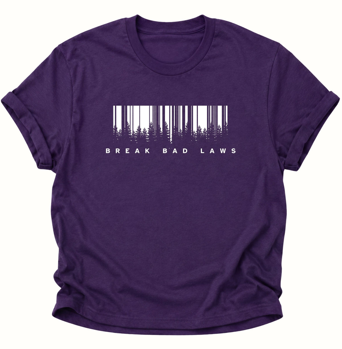 Break Bad Laws Barcode T-Shirt Purple - PINE & RIVER