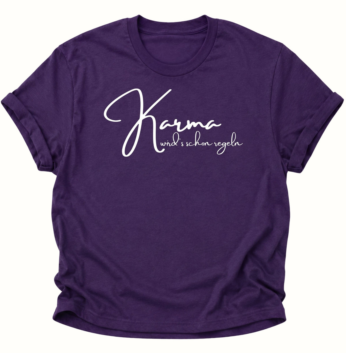 Karma wird's schon regeln Unisex T-Shirt Purple - PINE & RIVER