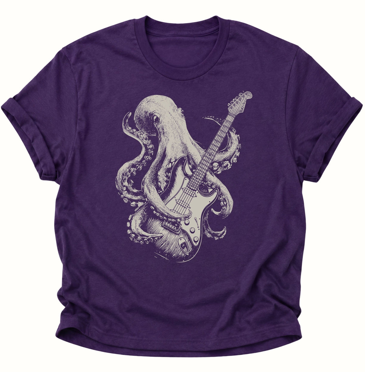 Kraken E-Gitarre Unisex T-Shirt Purple - PINE & RIVER
