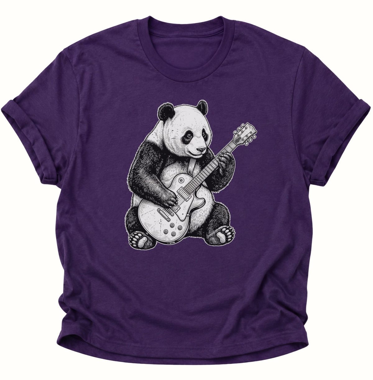 Panda E-Gitarre Unisex T-Shirt Purple - PINE & RIVER