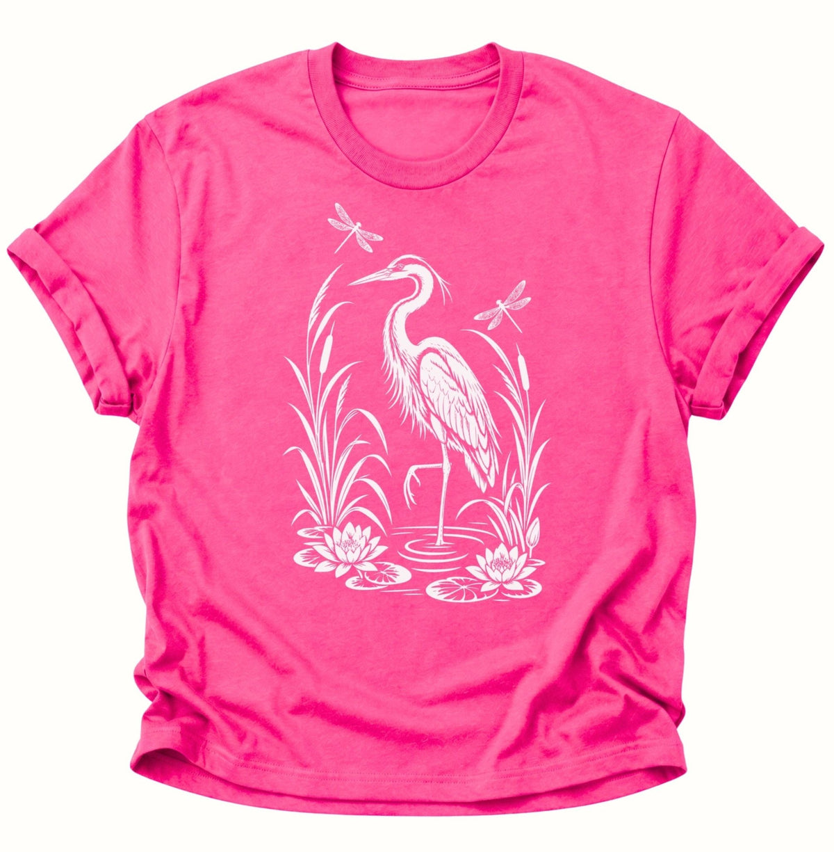 Reiher Teich Natur Unisex T-Shirt Heliconia - PINE & RIVER