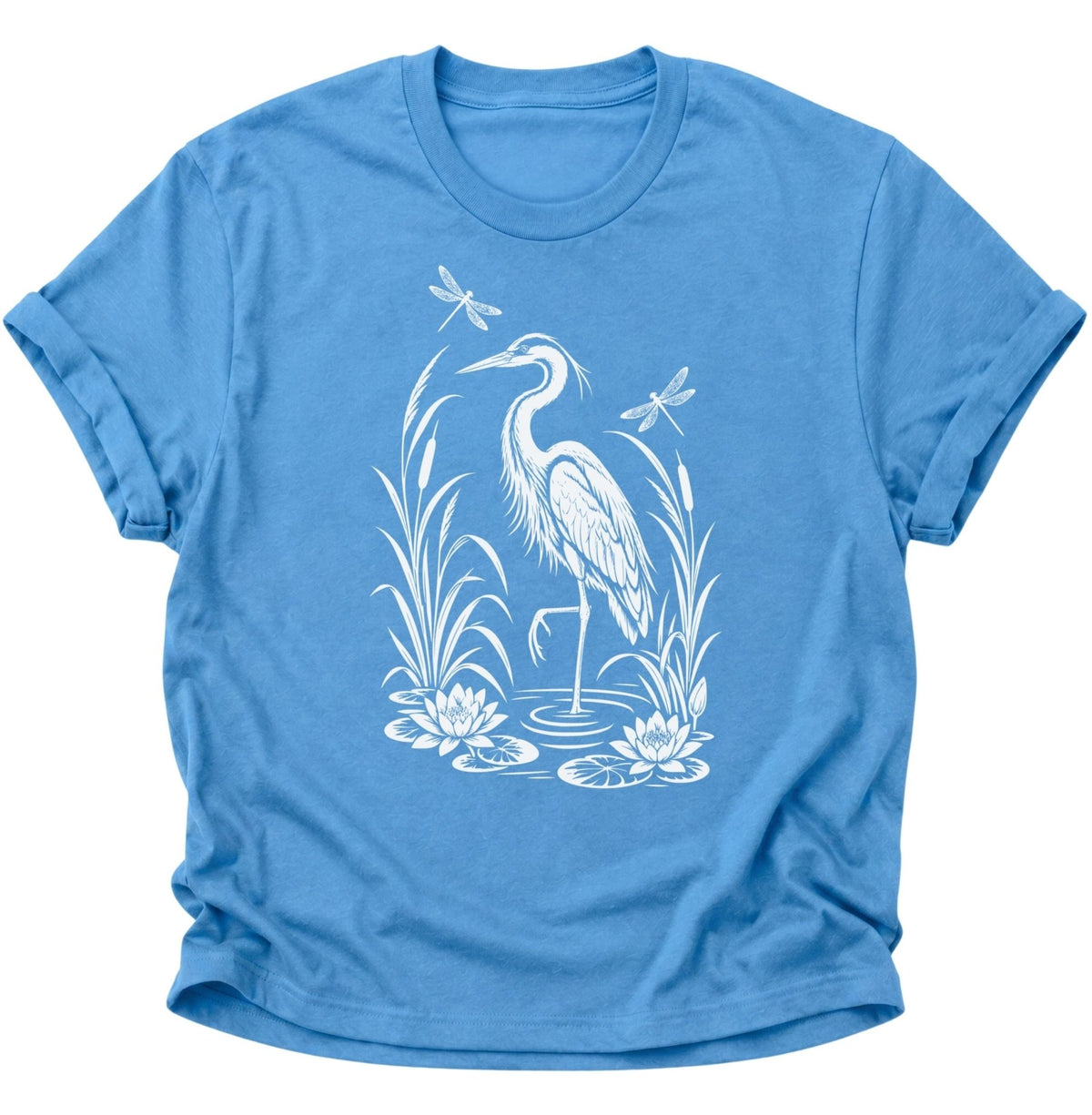 Reiher Teich Natur Unisex T-Shirt Carolina Blue - PINE & RIVER