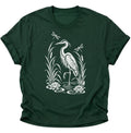 Reiher Teich Natur Unisex T-Shirt Forest Green - PINE & RIVER