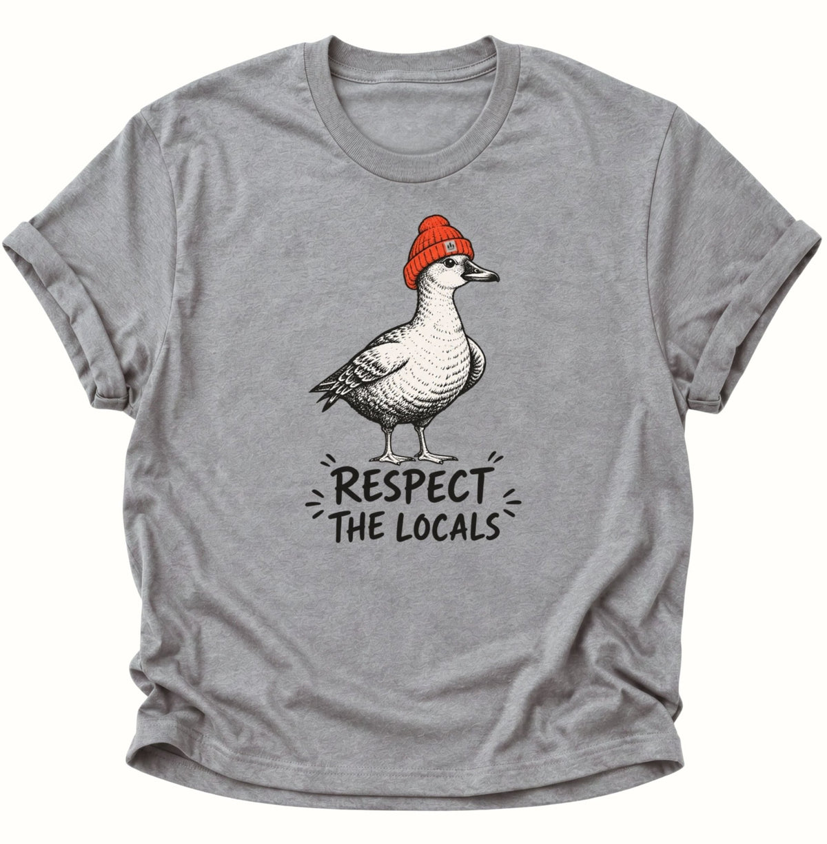 Respect The Locals Ente Unisex T-Shirt Sport Grey - PINE & RIVER
