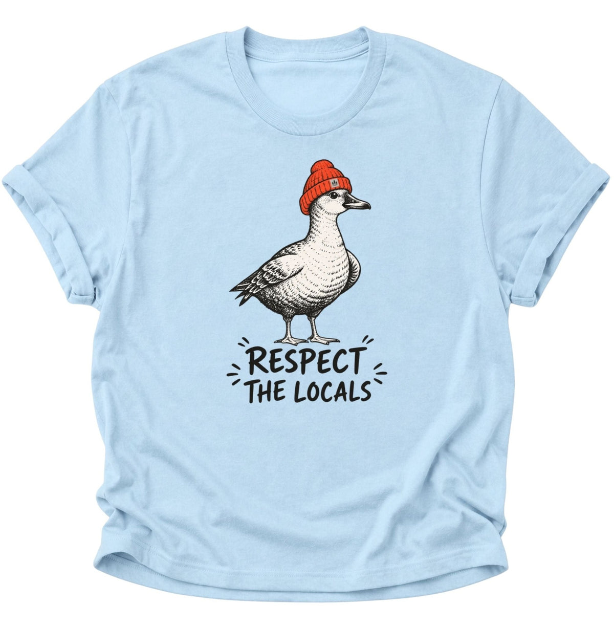 Respect The Locals Ente Unisex T-Shirt Light Blue - PINE & RIVER
