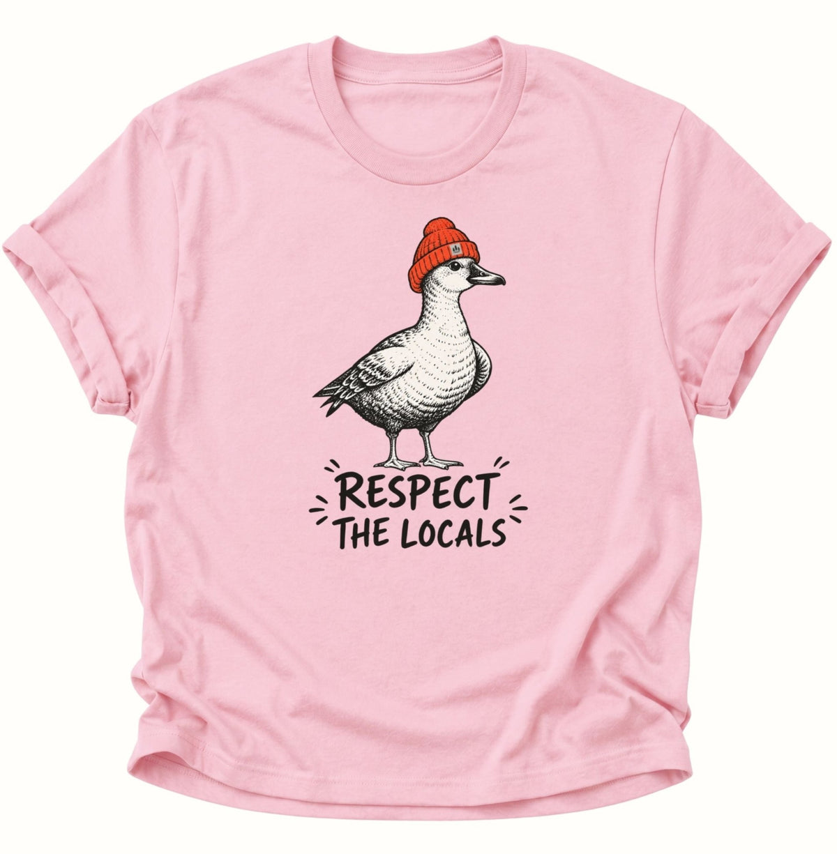 Respect The Locals Ente Unisex T-Shirt Light Pink - PINE & RIVER