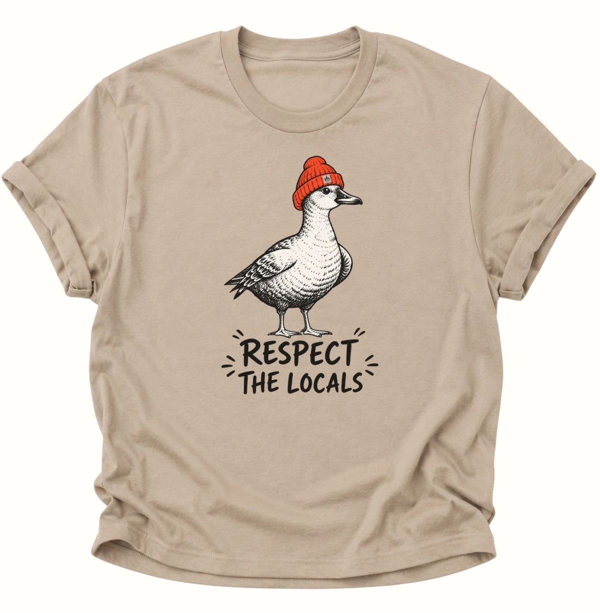Respect The Locals Ente Unisex T-Shirt Sand - PINE & RIVER