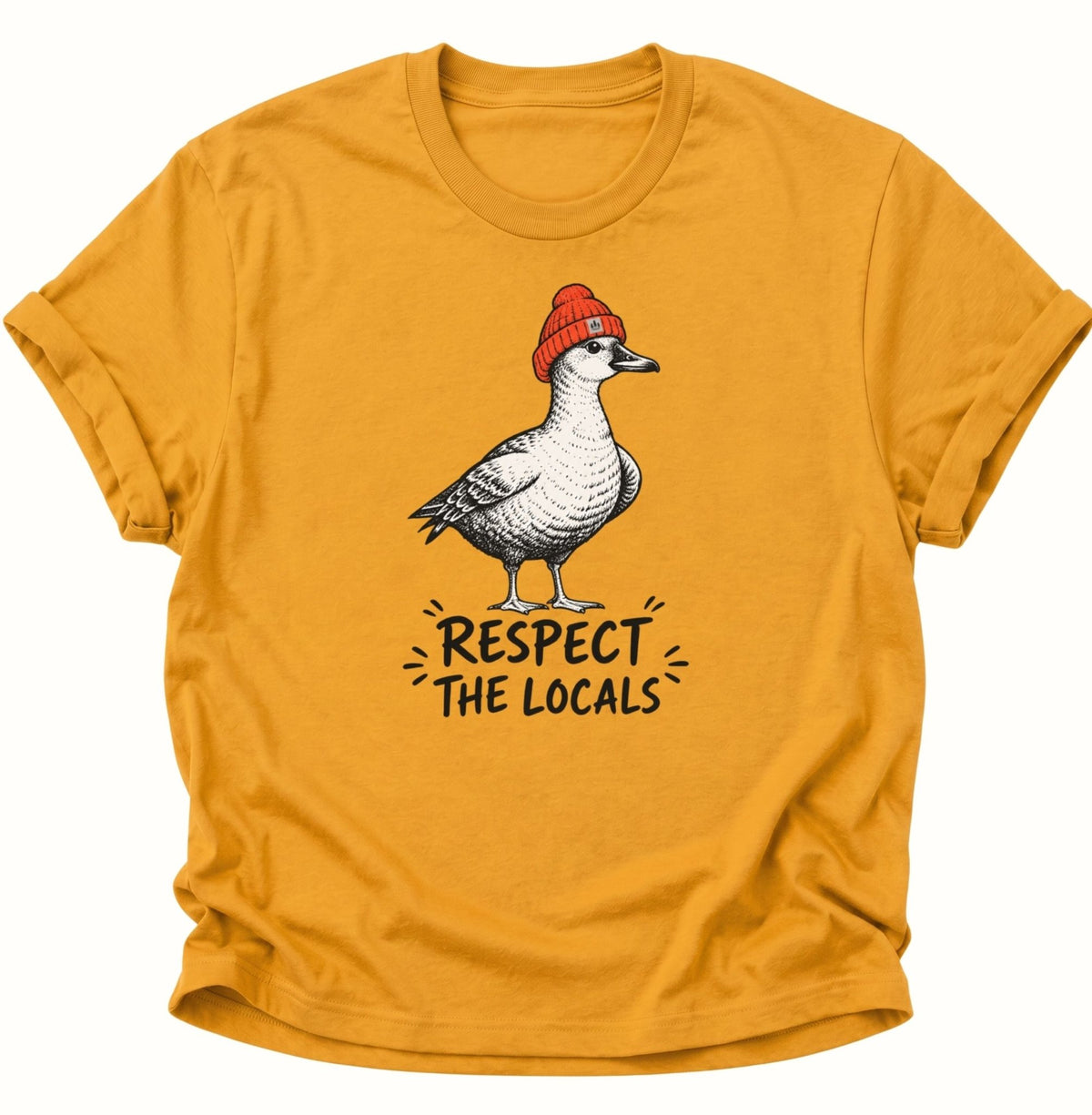 Respect The Locals Ente Unisex T-Shirt Gelb - PINE & RIVER