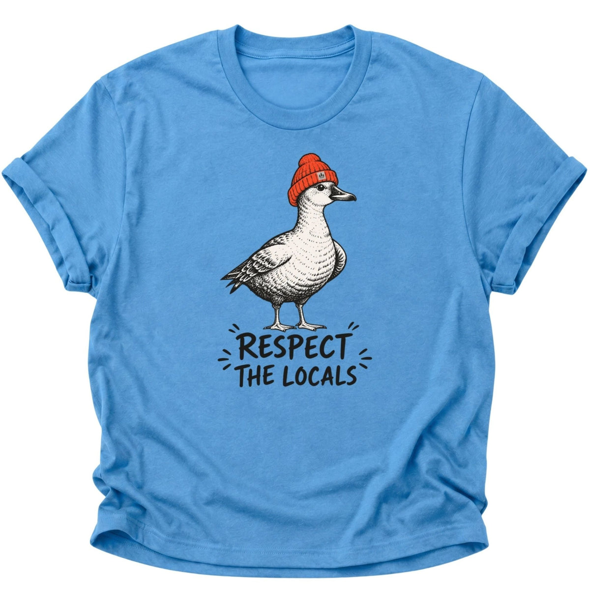 Respect The Locals Ente Unisex T-Shirt Carolina Blue - PINE & RIVER