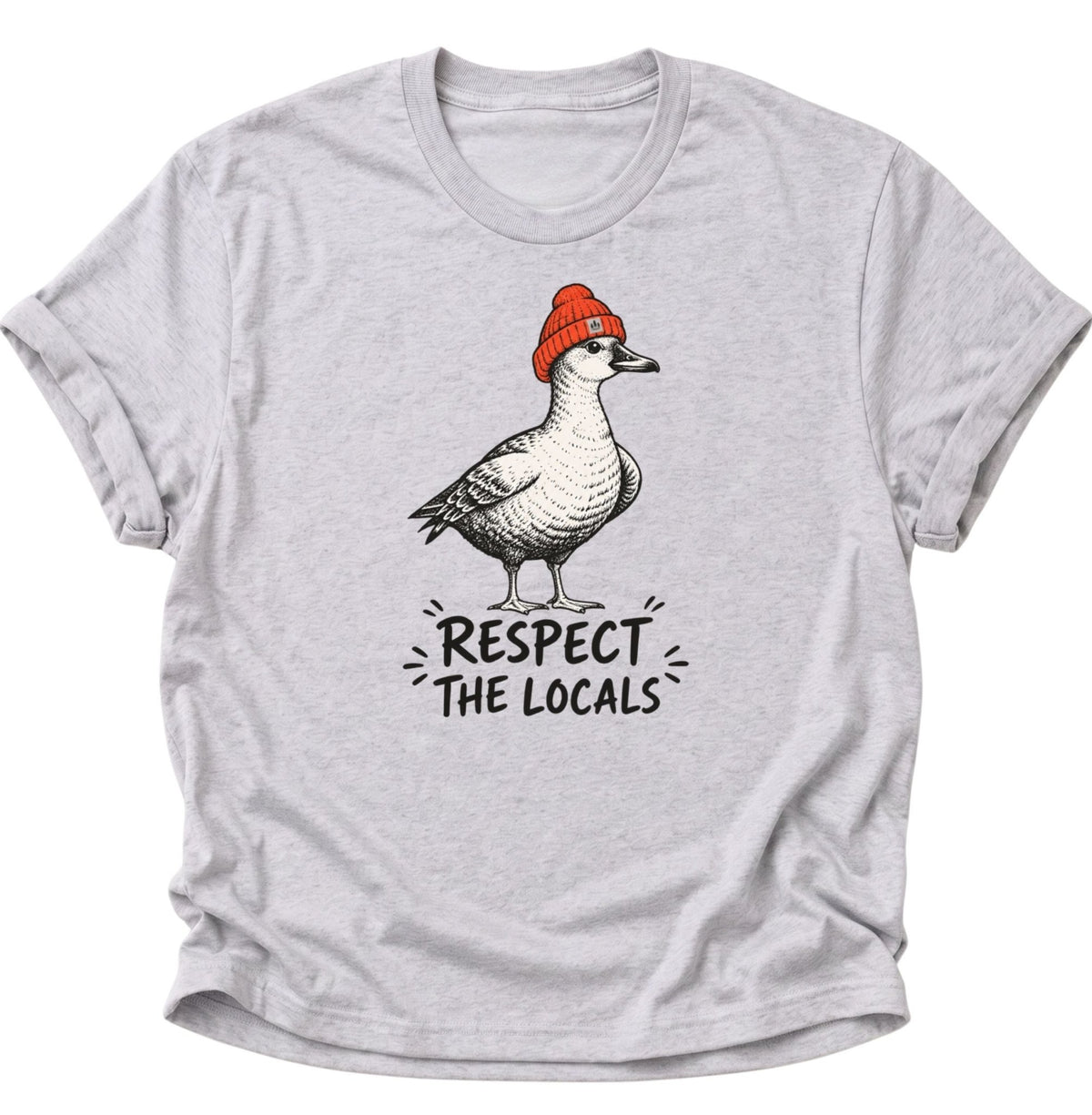 Respect The Locals Ente Unisex T-Shirt Ash Grey - PINE & RIVER