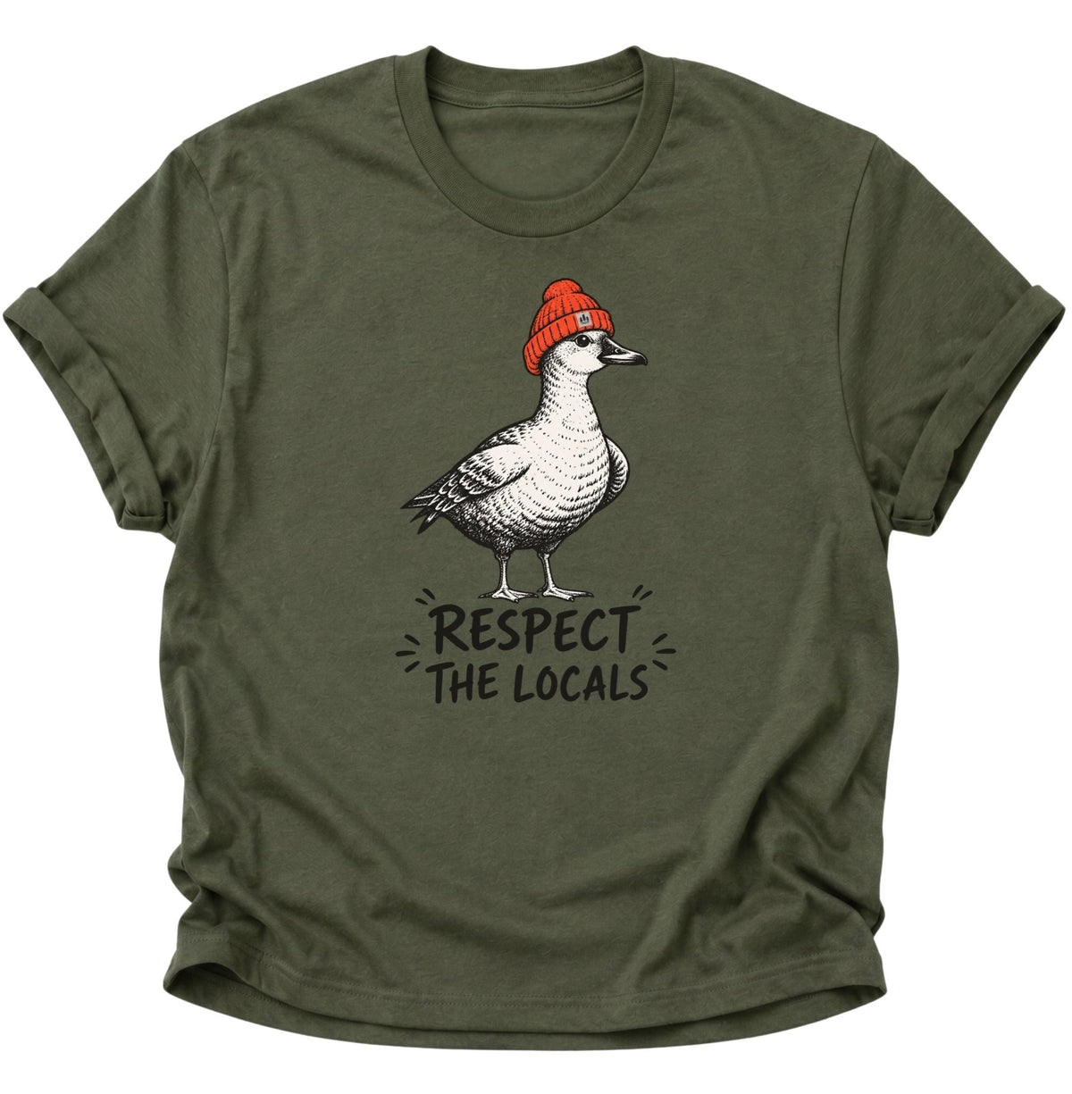 Respect The Locals Ente Unisex T-Shirt Military Green - PINE & RIVER
