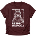 Respect The Locals Taube mit Mütze Unisex T-Shirt Maroon - PINE & RIVER