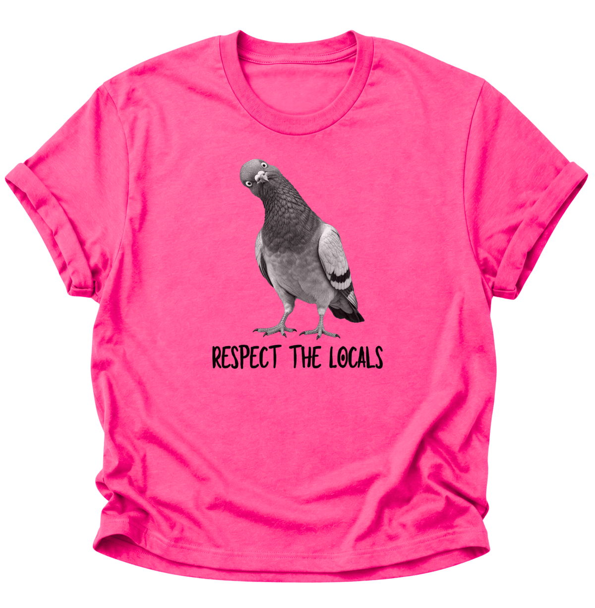 Respect The Locals Taube Unisex T-Shirt Heliconia - PINE & RIVER