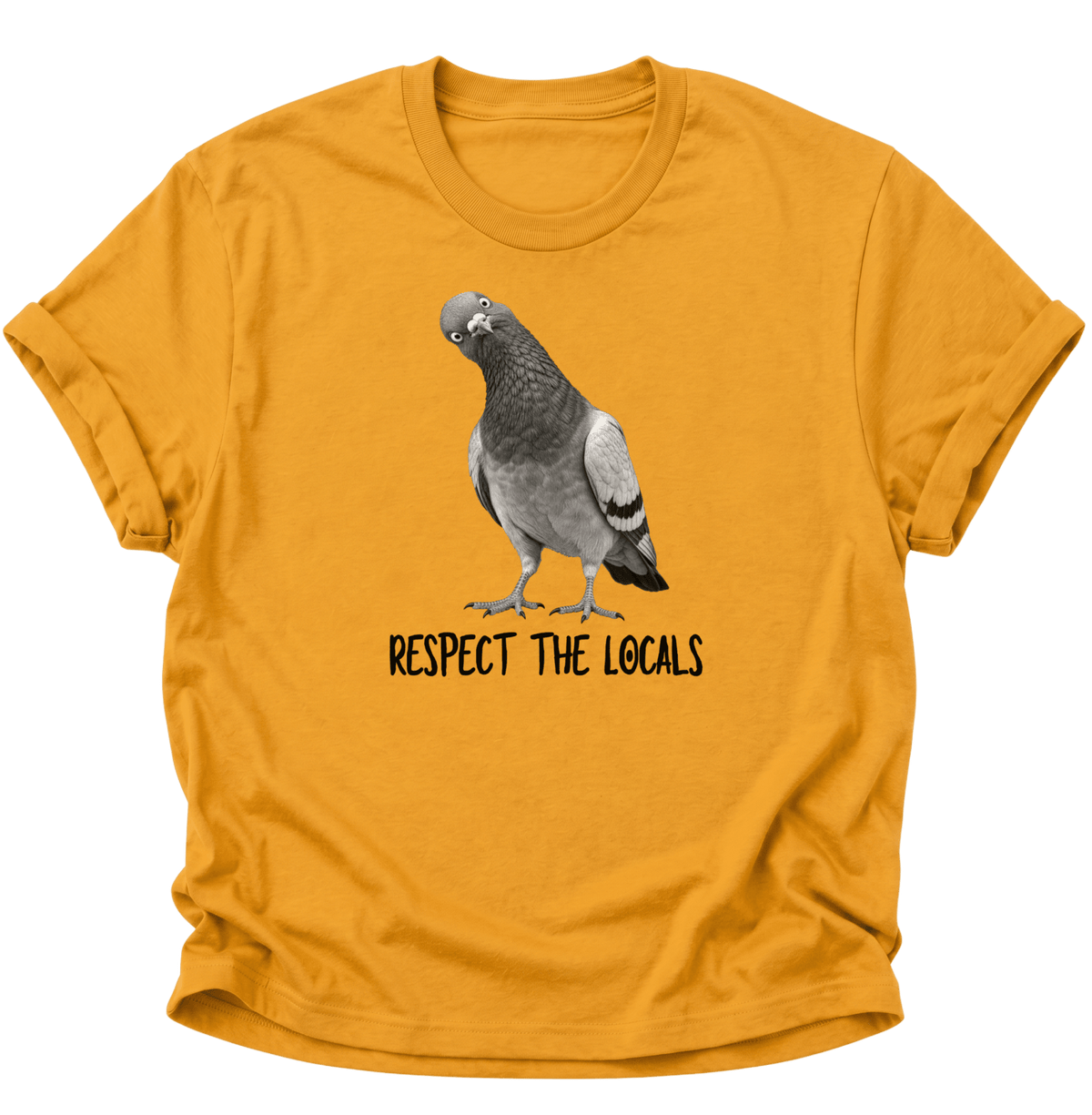 Respect The Locals Taube Unisex T-Shirt Gelb - PINE & RIVER