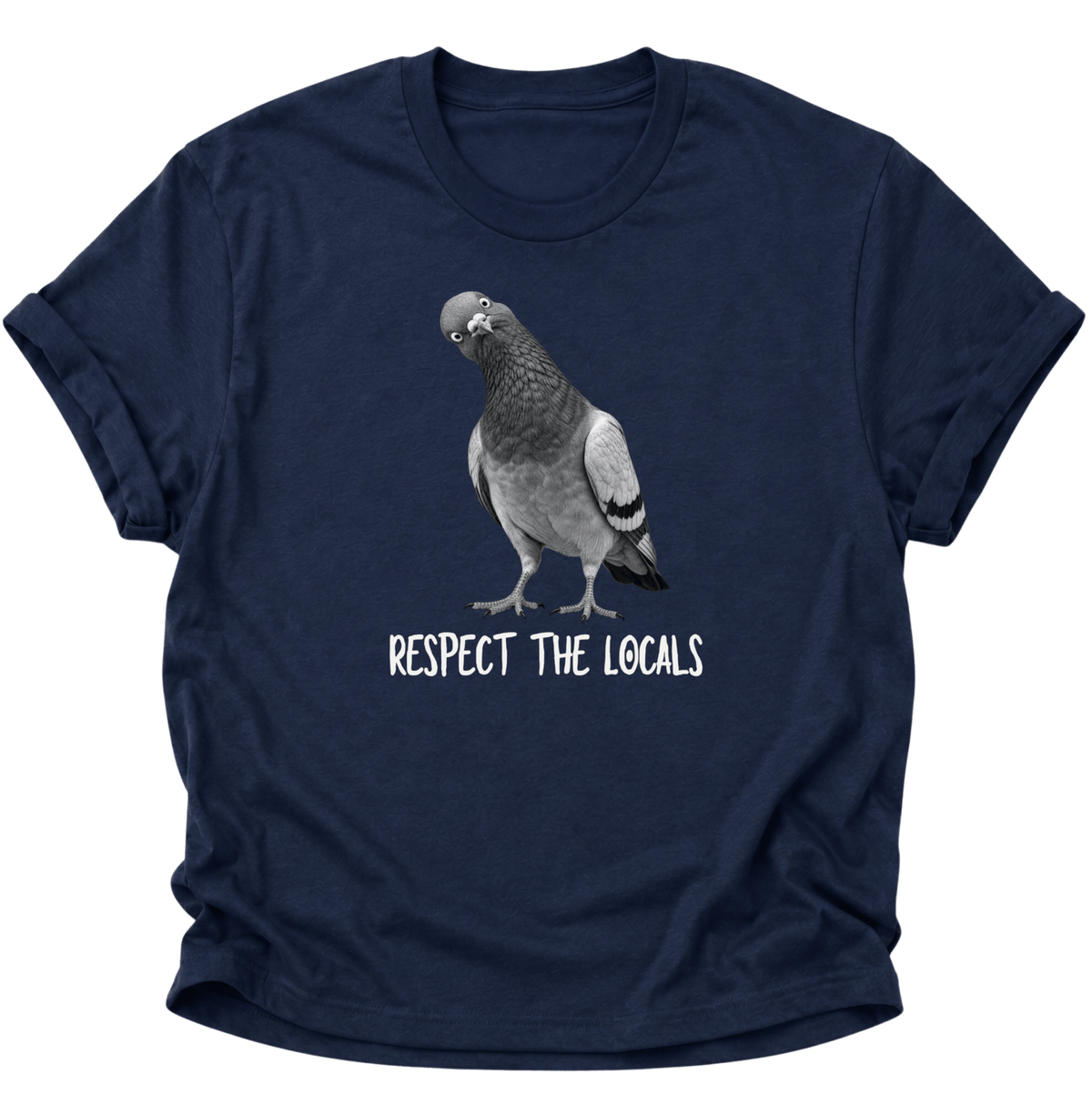 Respect The Locals Taube Unisex T-Shirt Navy Blue - PINE & RIVER