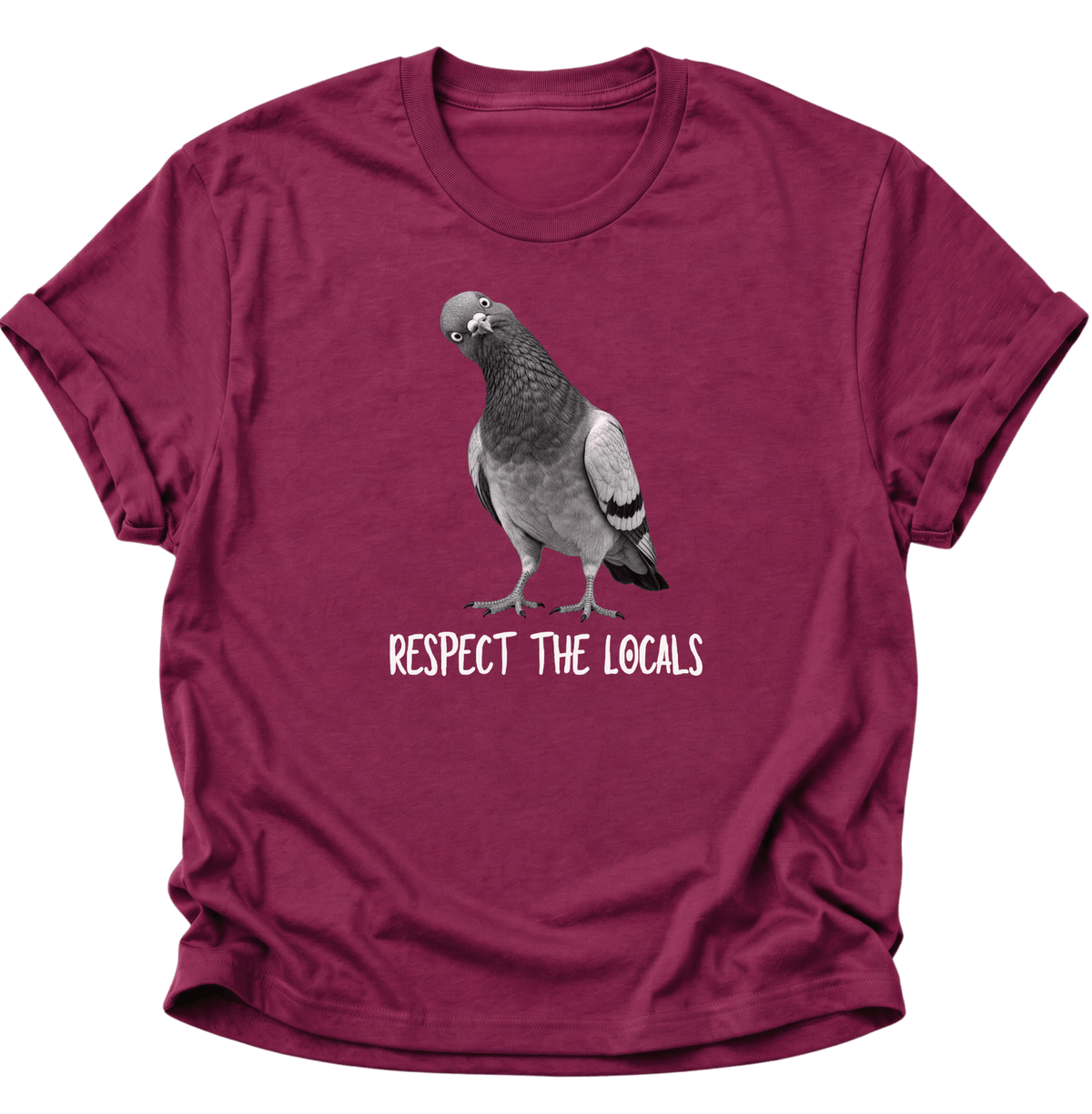 Respect The Locals Taube Unisex T-Shirt Cardinal Red - PINE & RIVER