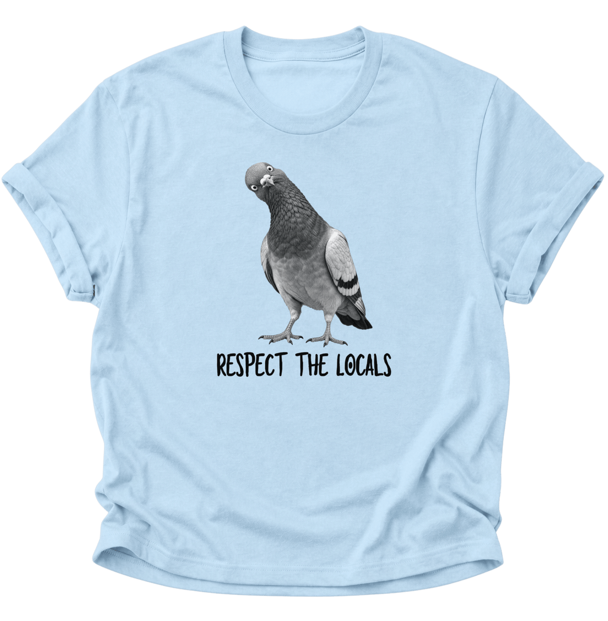 Respect The Locals Taube Unisex T-Shirt Light Blue - PINE & RIVER