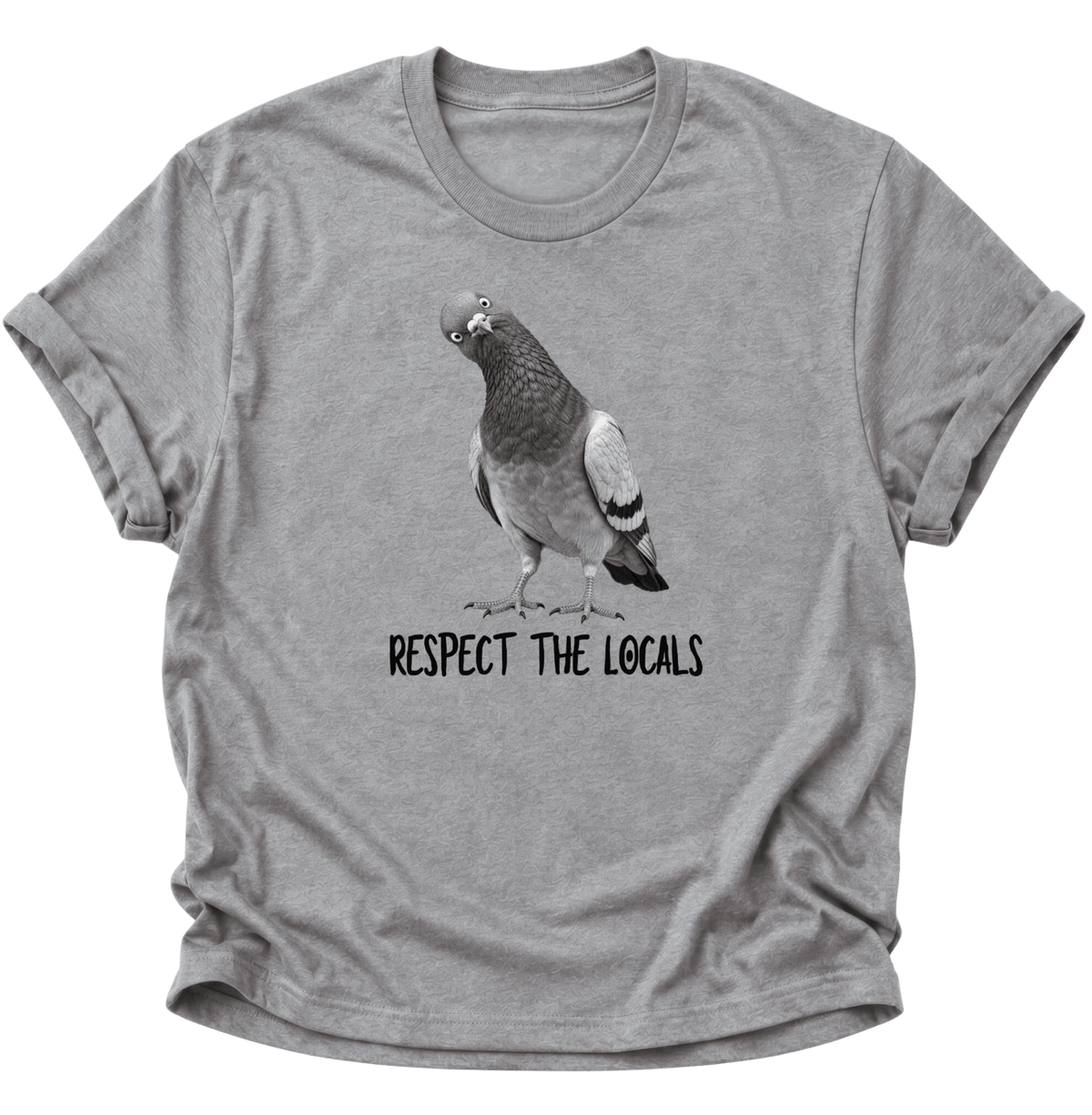 Respect The Locals Taube Unisex T-Shirt Sport Grey - PINE & RIVER