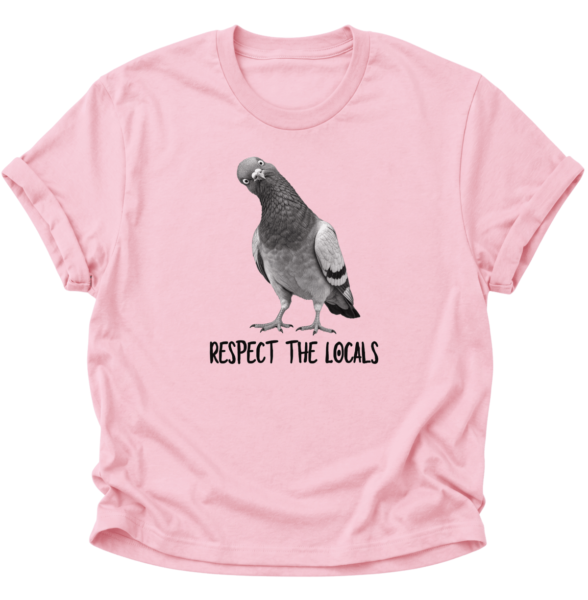 Respect The Locals Taube Unisex T-Shirt Light Pink - PINE & RIVER