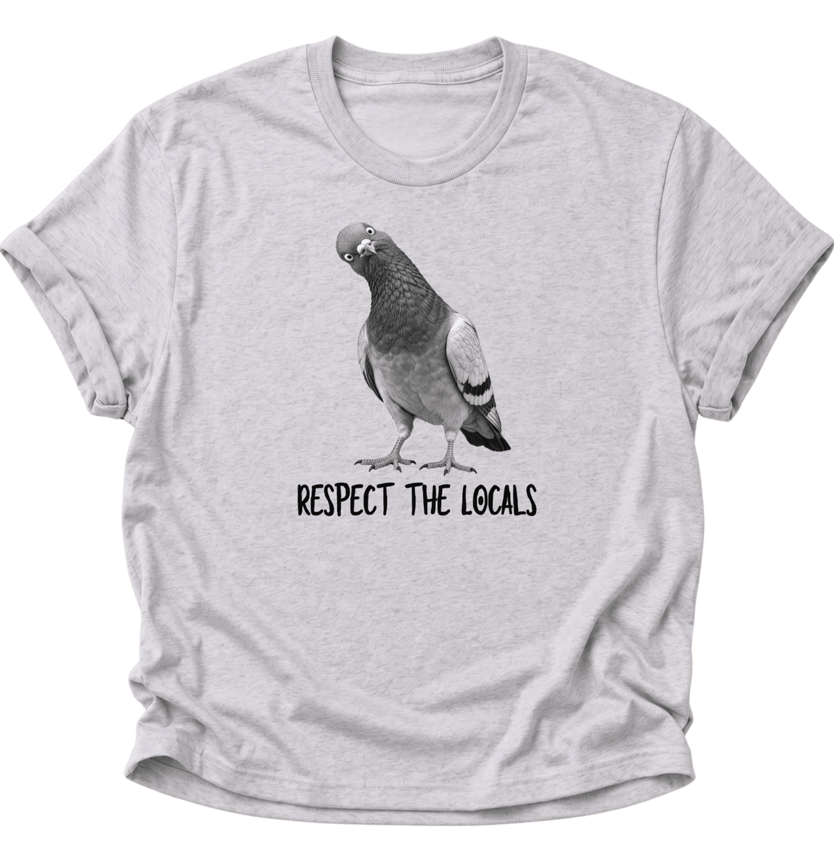Respect The Locals Taube Unisex T-Shirt Ash Grey - PINE & RIVER