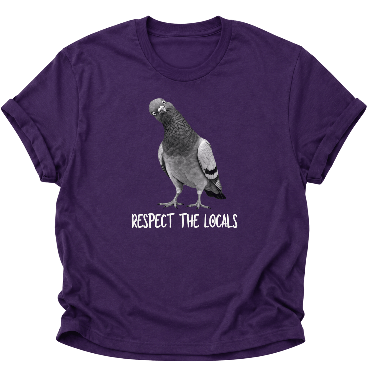Respect The Locals Taube Unisex T-Shirt Purple - PINE & RIVER