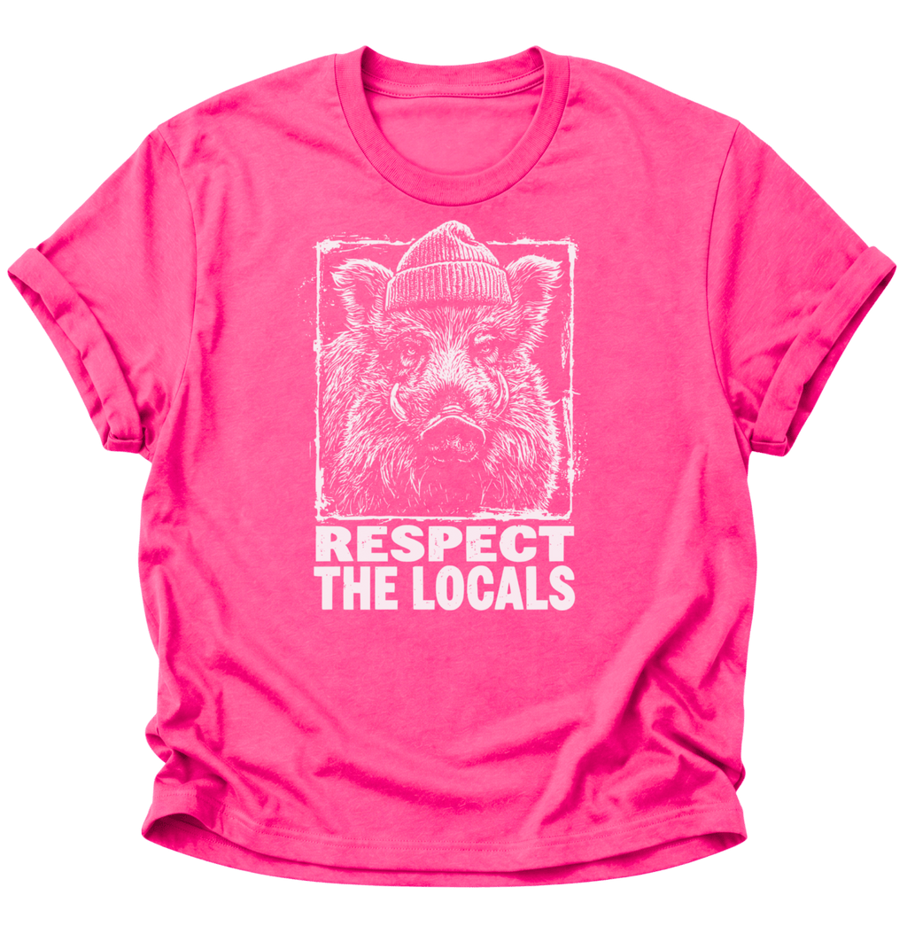 Respect The Locals Wildschwein Unisex T-Shirt Navy Blue - PINE & RIVER