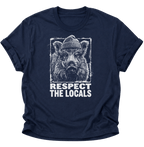Respect The Locals Wildschwein Unisex T-Shirt Navy Blue - PINE & RIVER