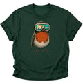 Rotkehlchen mit Skibrille Unisex T-Shirt Forest Green - PINE & RIVER
