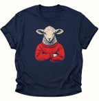 Schaf im Wollpullover Unisex T-Shirt Dark Heather - PINE & RIVER