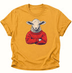 Schaf im Wollpullover Unisex T-Shirt Dark Heather - PINE & RIVER