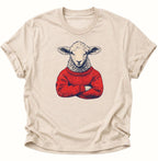 Schaf im Wollpullover Unisex T-Shirt Dark Heather - PINE & RIVER