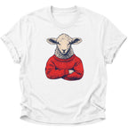 Schaf im Wollpullover Unisex T-Shirt Dark Heather - PINE & RIVER