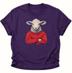 Schaf im Wollpullover Unisex T-Shirt Dark Heather - PINE & RIVER