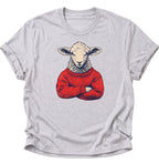Schaf im Wollpullover Unisex T-Shirt Dark Heather - PINE & RIVER