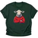 Schaf im Wollpullover Unisex T-Shirt Dark Heather - PINE & RIVER
