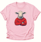 Schaf im Wollpullover Unisex T-Shirt Dark Heather - PINE & RIVER
