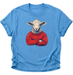 Schaf im Wollpullover Unisex T-Shirt Dark Heather - PINE & RIVER