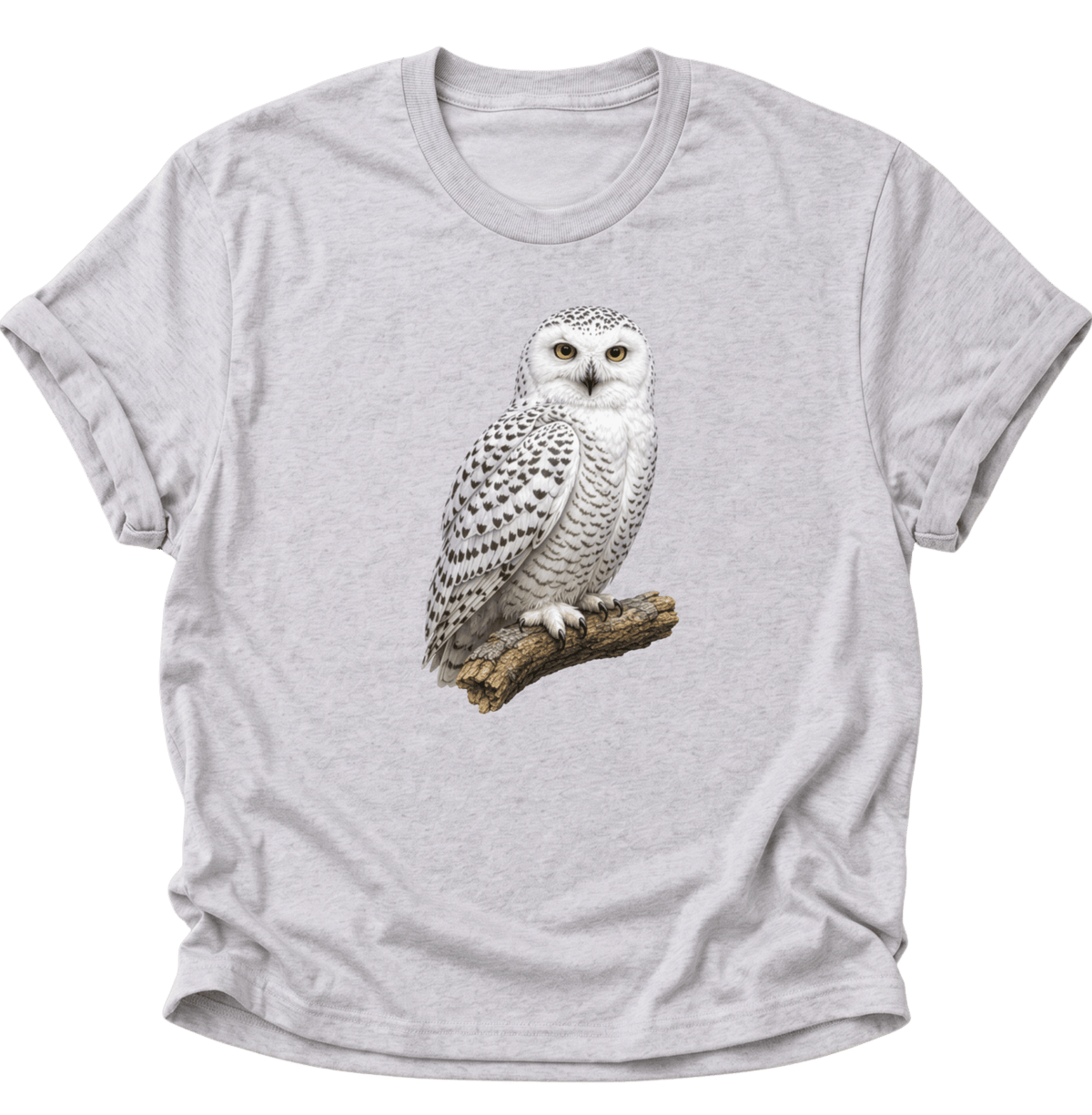 Schneeeule Unisex T-Shirt Ash Grey - PINE & RIVER