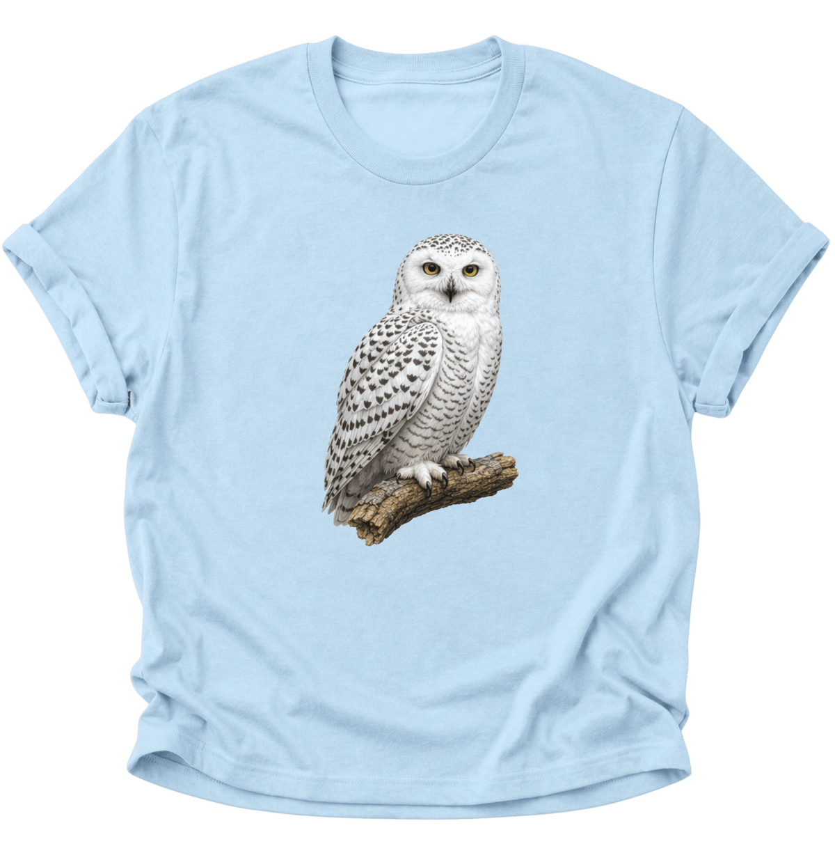 Schneeeule Unisex T-Shirt Light Blue - PINE & RIVER