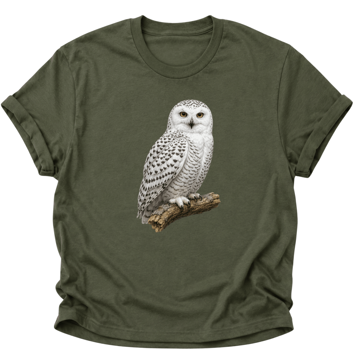 Schneeeule Unisex T-Shirt Military Green - PINE & RIVER