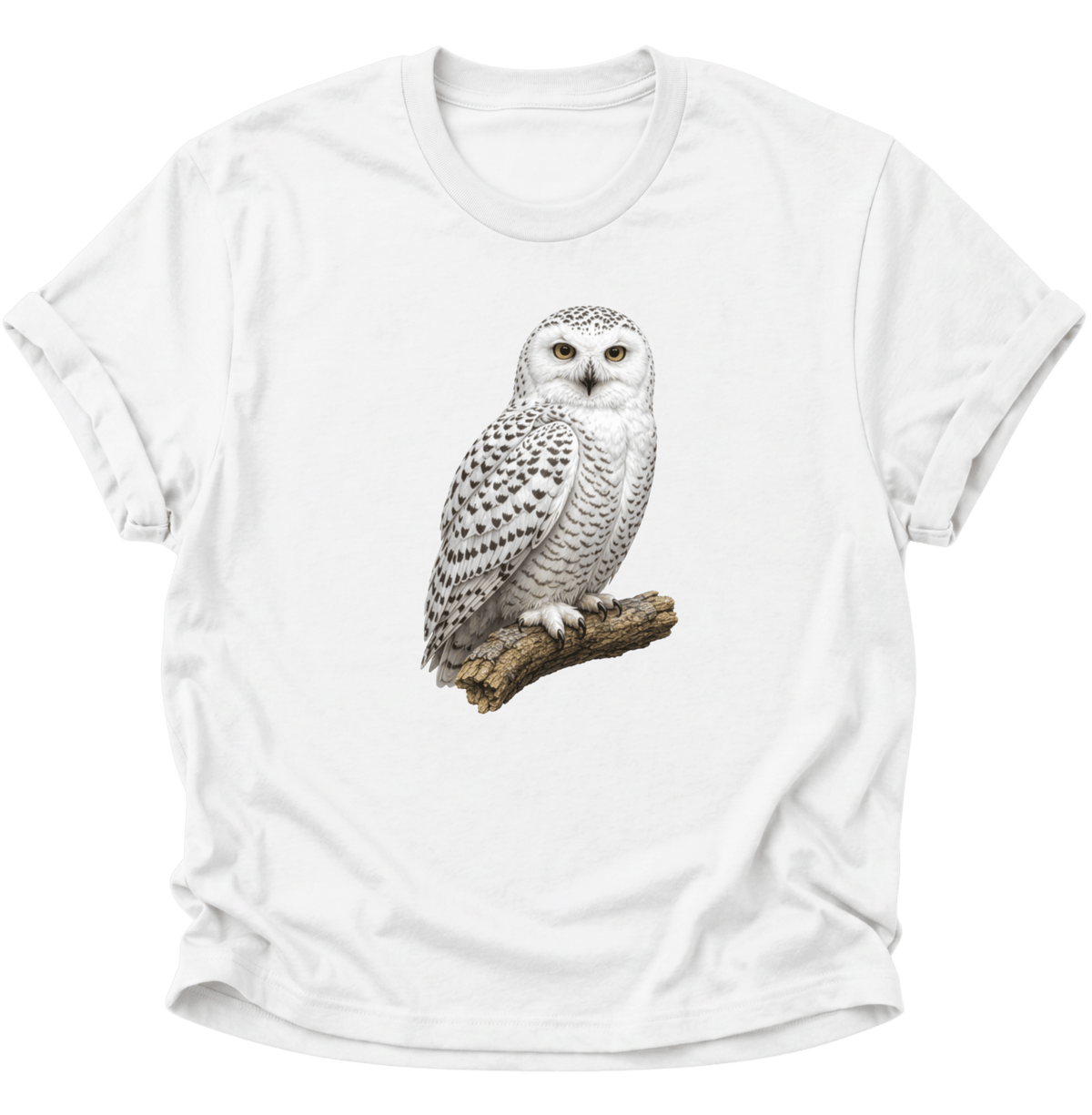 Schneeeule Unisex T-Shirt Weiß - PINE & RIVER