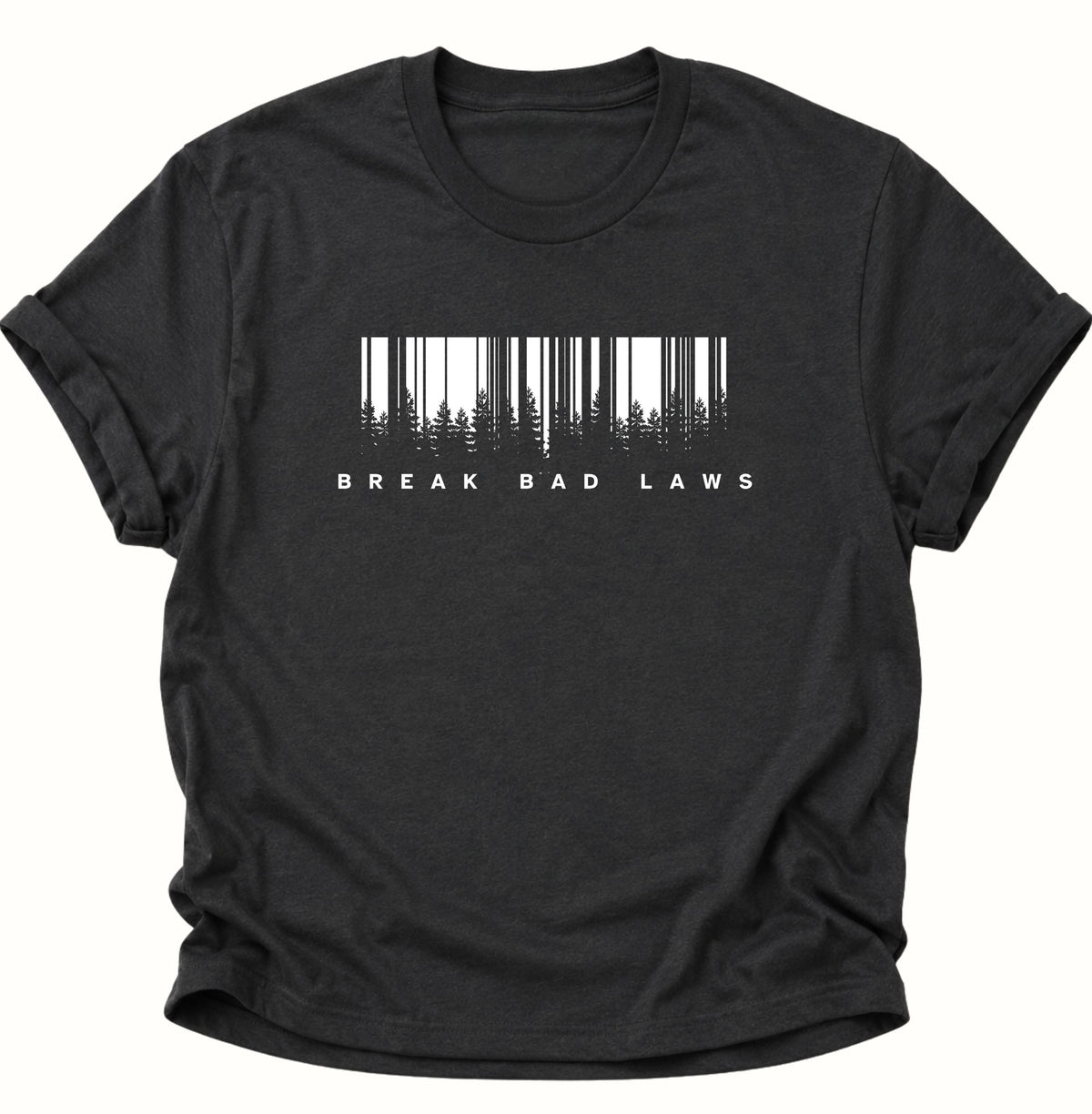 Break Bad Laws Barcode T-Shirt Schwarz - PINE & RIVER
