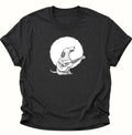 Gitarre spielender Hund im Mondschein Unisex T-Shirt Schwarz - PINE & RIVER