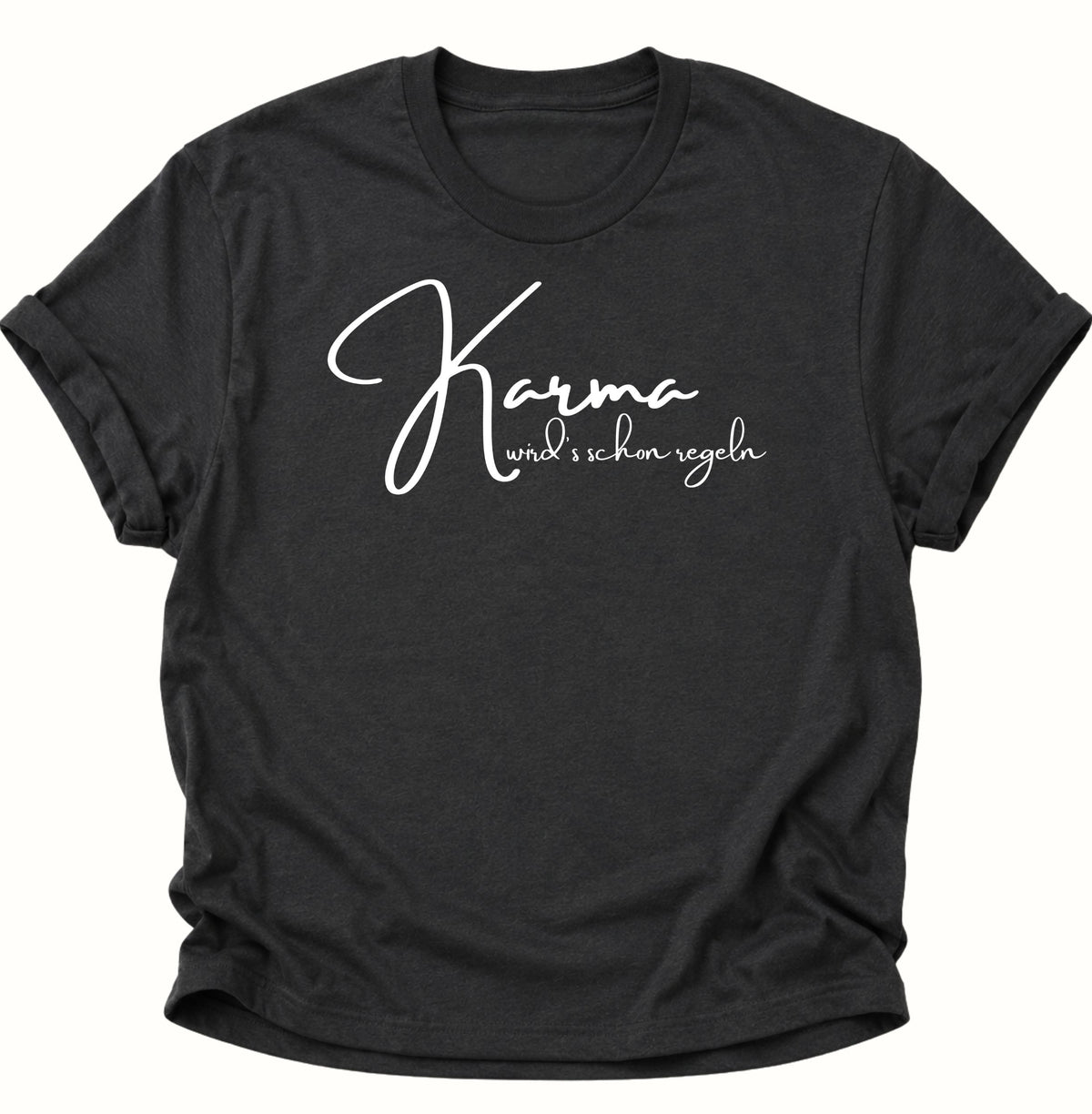 Karma wird's schon regeln Unisex T-Shirt Schwarz - PINE & RIVER