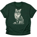 Sitzender Fuchs im Gras Unisex T-Shirt Forest Green - PINE & RIVER