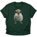 Spatz mit Pilotenbrille Unisex T-Shirt Forest Green - PINE & RIVER