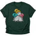 Spatzen mit Bommelmütze Unisex T-Shirt Forest Green - PINE & RIVER